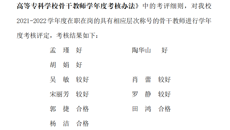 骨干教師學(xué)年度考核公示