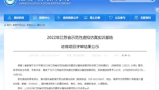 喜報！我校項目入選2022年江蘇省示范性虛擬仿真實訓基地培育項目